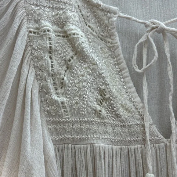 Denim & Supply Ralph Lauren Cream Peasant Blouse - Picture 5 of 6